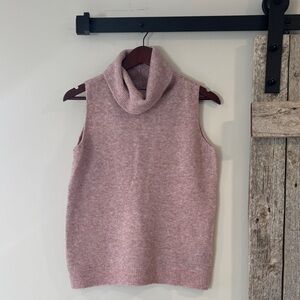 Guess Pink Knit Sleeveless Turtleneck Sweater size Small